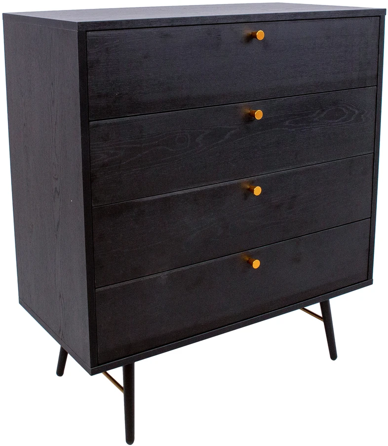 Home4You Komoda LUXEMBOURG 80x40xH90cm, juoda