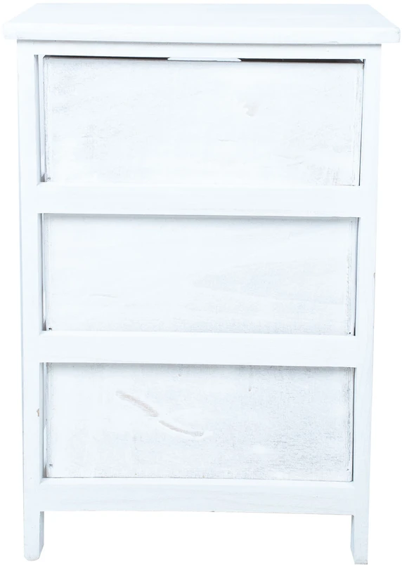 Home4You Komoda MIHKLI su 3 daiktadėžėmis 40x29x58cm, balta
