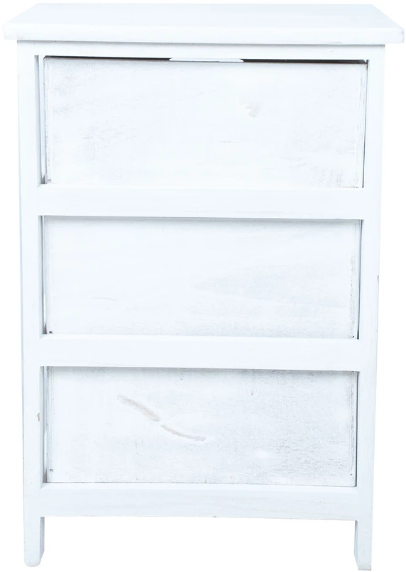 Home4You Komoda MIHKLI 3 Stalčių, Balta 40x29x58cm