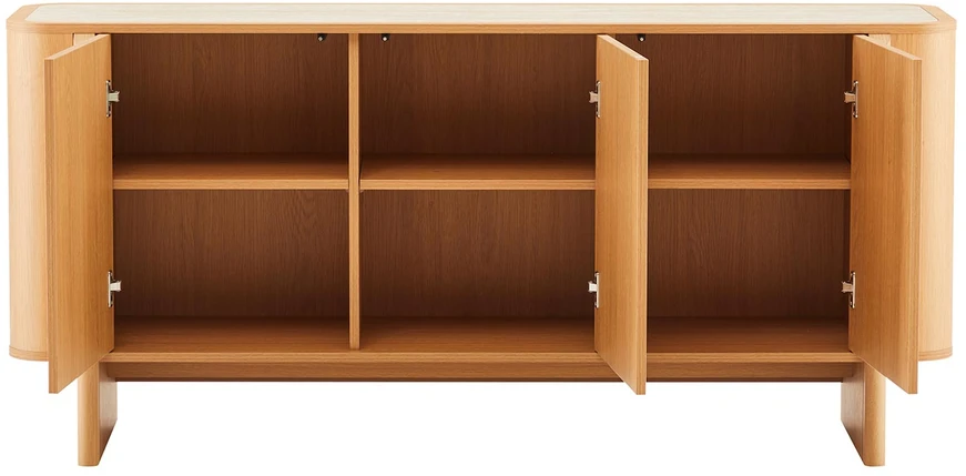 TV staliukas Home4You Indauja MORBEN 160x42xA75cm, melaminas su ąžuolo dekoru