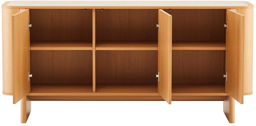 TV staliukas Home4You Indauja MORBEN 160x42xA75cm, melaminas su ąžuolo dekoru