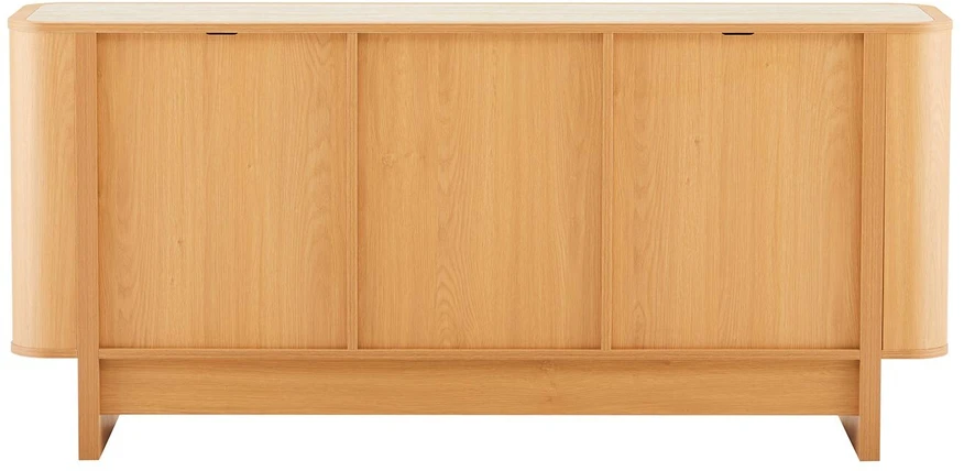 TV staliukas Home4You Indauja MORBEN 160x42xA75cm, melaminas su ąžuolo dekoru