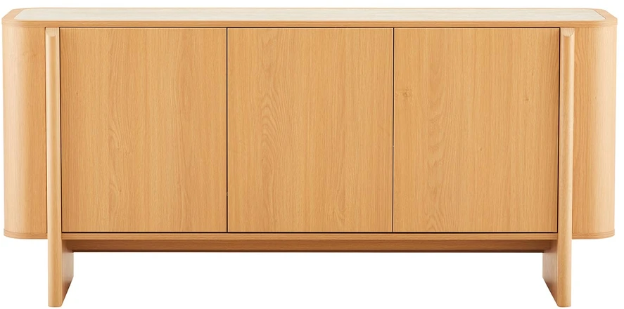 TV staliukas Home4You Indauja MORBEN 160x42xA75cm, melaminas su ąžuolo dekoru