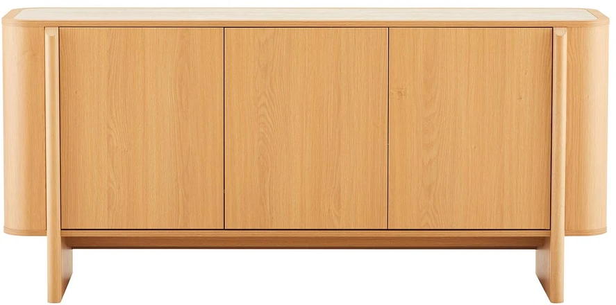 TV staliukas Home4You Indauja MORBEN 160x42xA75cm, melaminas su ąžuolo dekoru