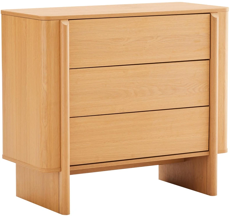 TV staliukas Home4You Indauja MORBEN 90x42x80 cm, melaminas su ąžuolo dekoru