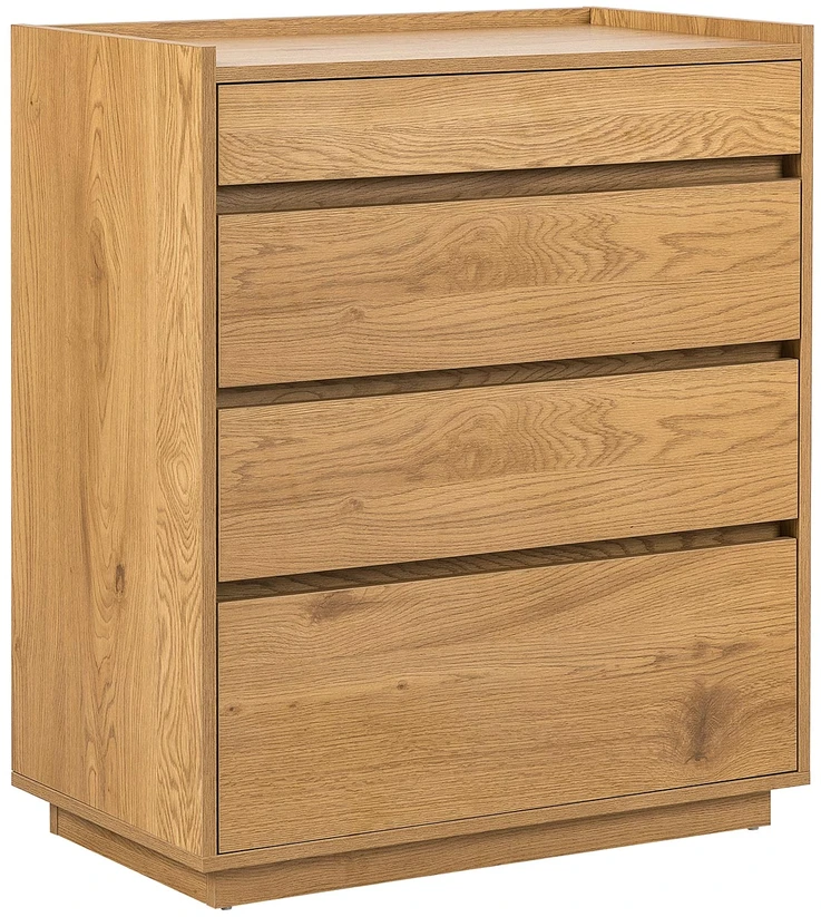 Home4You Side board SACHA 75x40xH89cm, melamine with oak decor