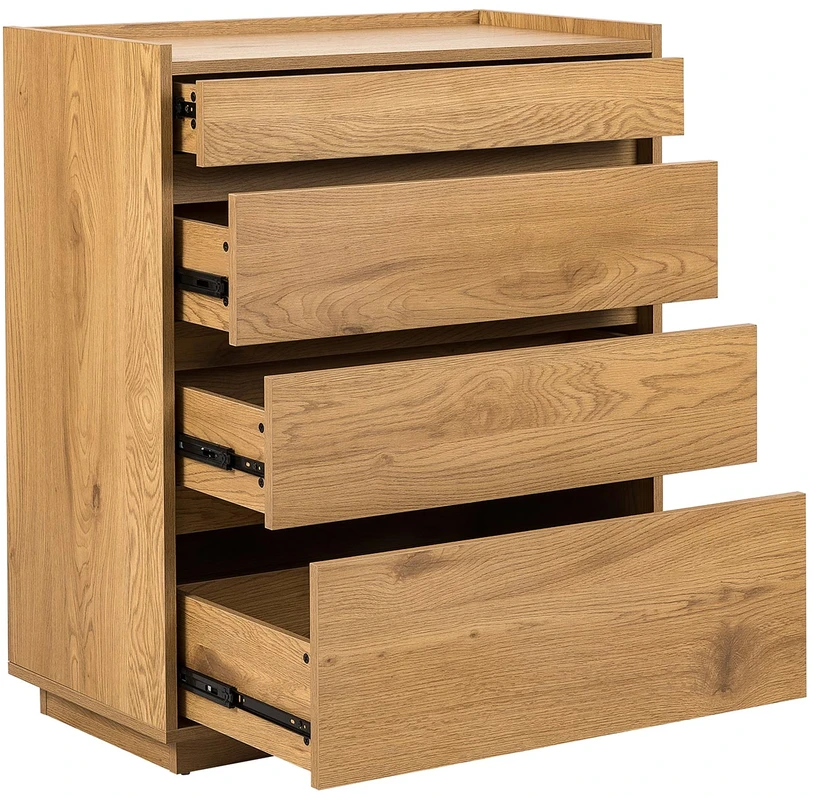 Home4You Side board SACHA 75x40xH89cm, melamine with oak decor