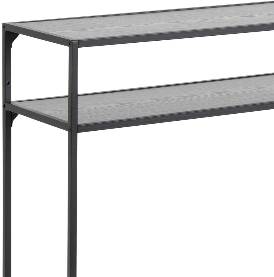 Fotelis Home4You Actona Konsole Seaford Slim juoda