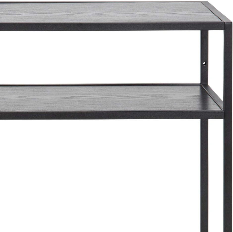 Fotelis Home4You Actona Konsole Seaford Slim juoda