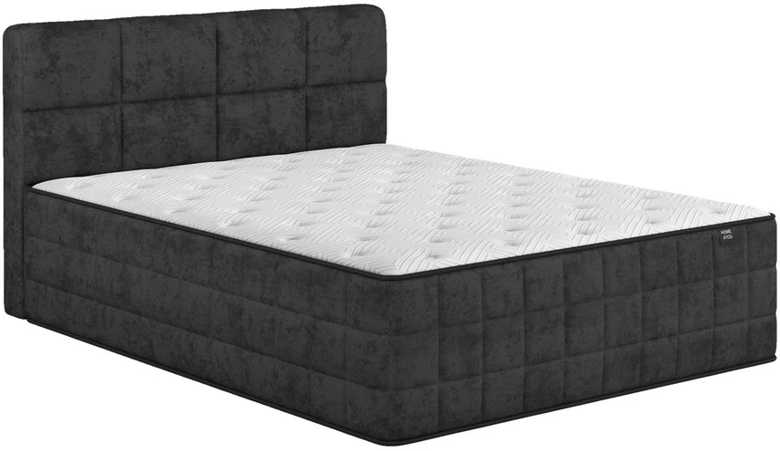 Home4You „Continental“ lova „EVENING ZONE“, 160 × 200 cm, tamsiai pilkos spalvos