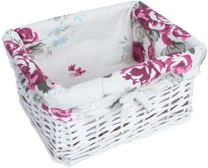 Home4You Pintinė MAX-5 24x18xH12 cm, pinta, spalva: balta, su audiniu