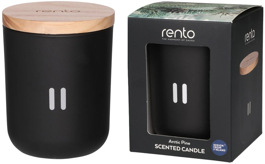 Home4You Aromatinė sojų vaško žvakė RENTO pušų kvapo , 24h
