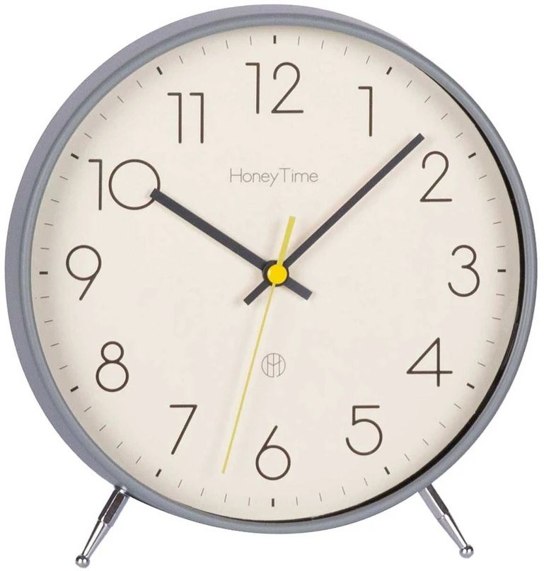 Home4You Laikrodis TIMELINE, aukštis 21,8 cm, pilkas