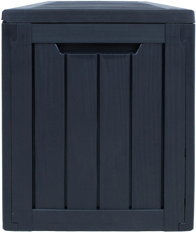 Home4You Sandėliavimo dėžė BOMM 117,5×47,5xH59cm/300L, juodas plastikas