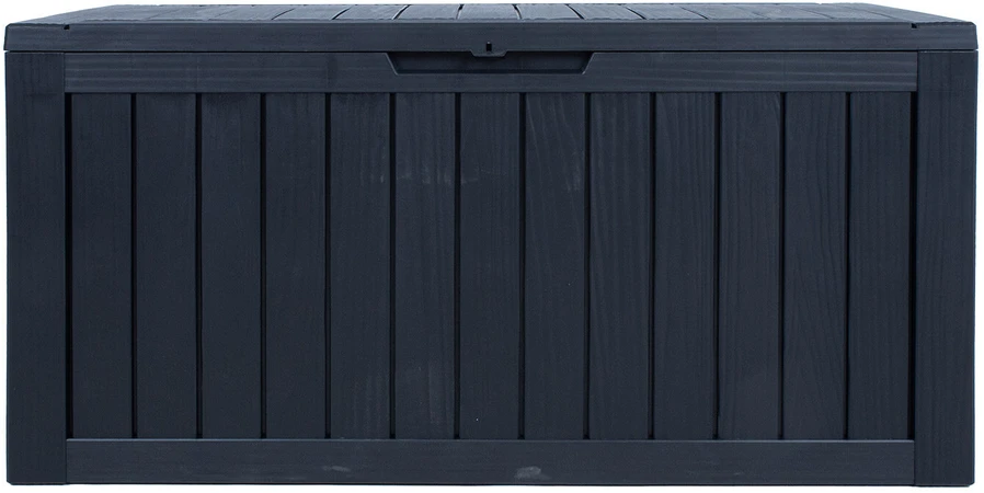 Home4You Sandėliavimo dėžė BOMM 117,5×47,5xH59cm/300L, juodas plastikas