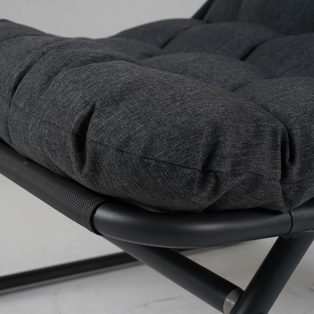 Lauko baldų komplektas Home4You Sodo baldų komplektas „SAMBA“: stalas, sofa ir 2 kėdės, tamsiai pilkos spalvos