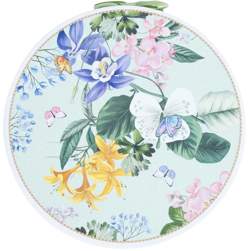 Home4You Lėkštės MIA FLORA 19cm 2vnt dovanų dėžutėje