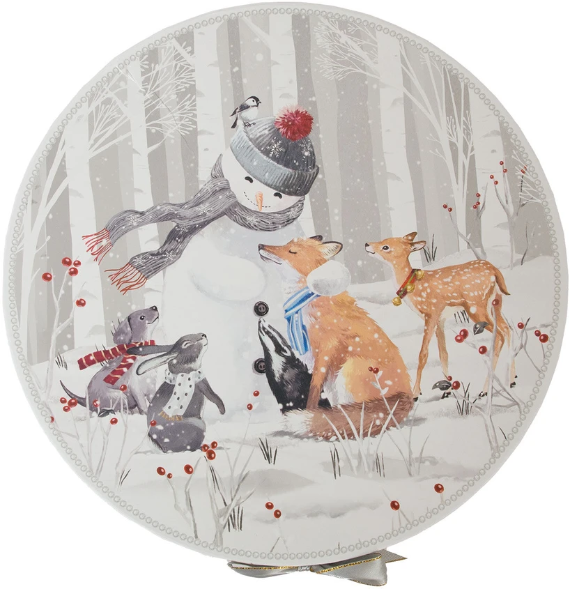 Home4You Lėkštės MIA SNOW D26cm 2vnt dovanų dėžutėje