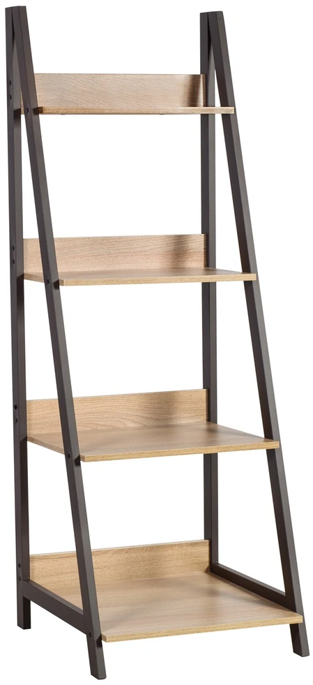 Home4You Lentyna STEP, 4 pakopu, 52x48x146,5cm, med˛iaga: melamino lenta, spalva: a˛uolo, plieno remas, spalva: ruda