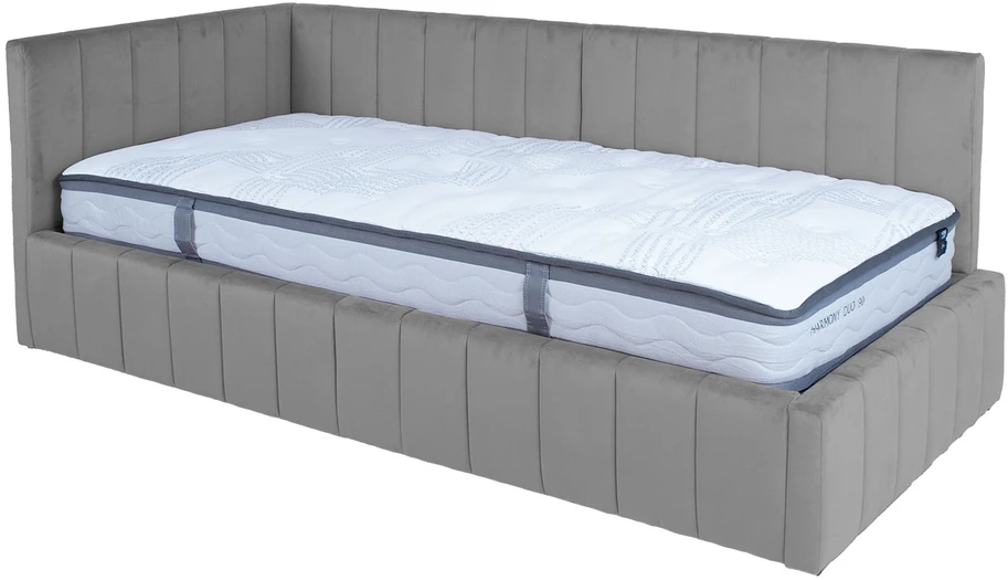 Home4You Lova JASPER 90x200cm su čiužiniu HARMONY DUO Pilka