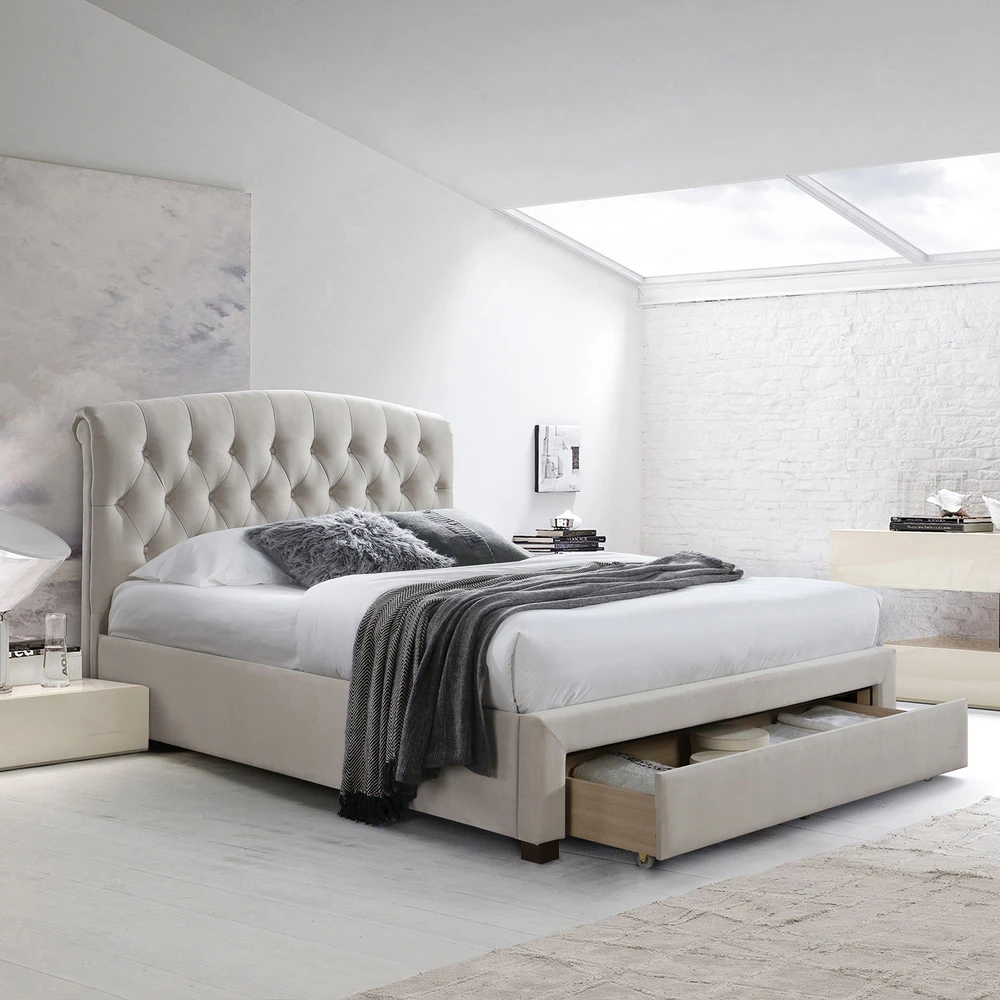 Home4You Lova NATALIA su čiužiniu HARMONY DUO 160x200cm Šampano spalva