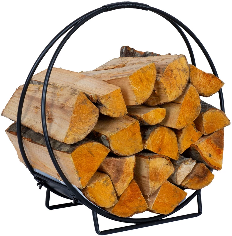Home4You Rąstų laikiklis DEIA WOOD 50x24xH51cm, juodas