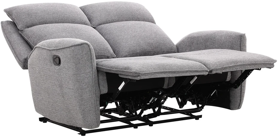 Home4You Sofa MAREN, dviejų vietų, su rankiniu mechanizmu, pilka