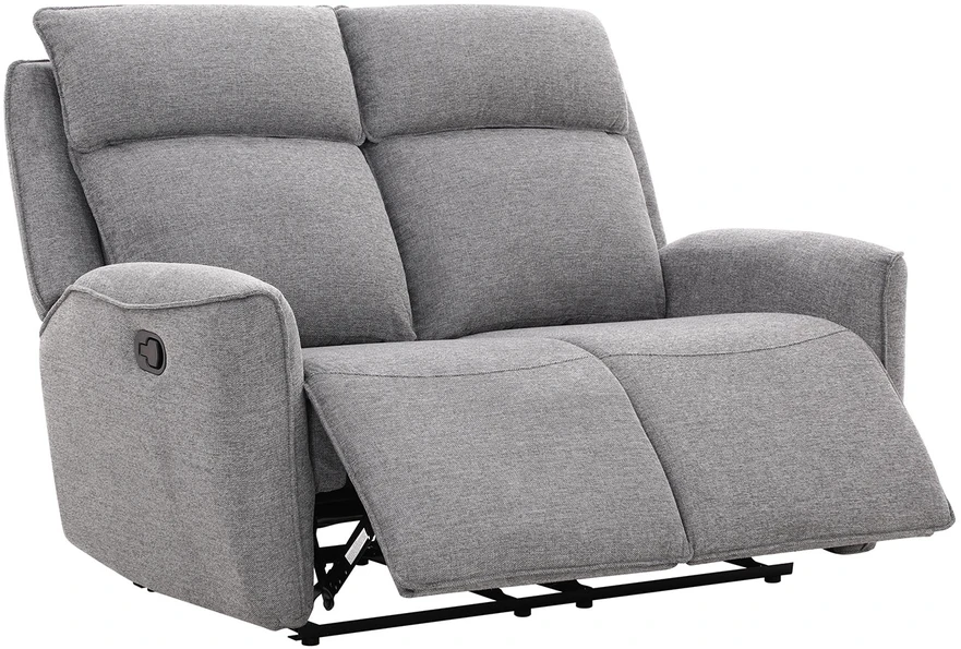 Home4You Sofa MAREN, dviejų vietų, su rankiniu mechanizmu, pilka