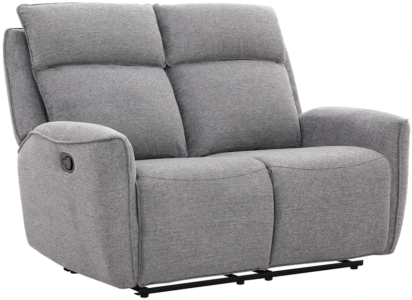 Home4You Sofa MAREN, dviejų vietų, su rankiniu mechanizmu, pilka