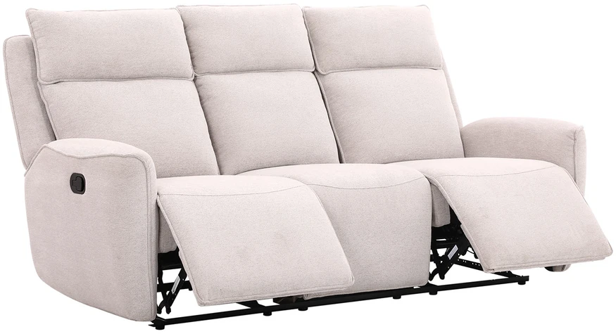 Home4You Trivietė sofa MAREN su rankiniu mechanizmu, smėlio spalvos