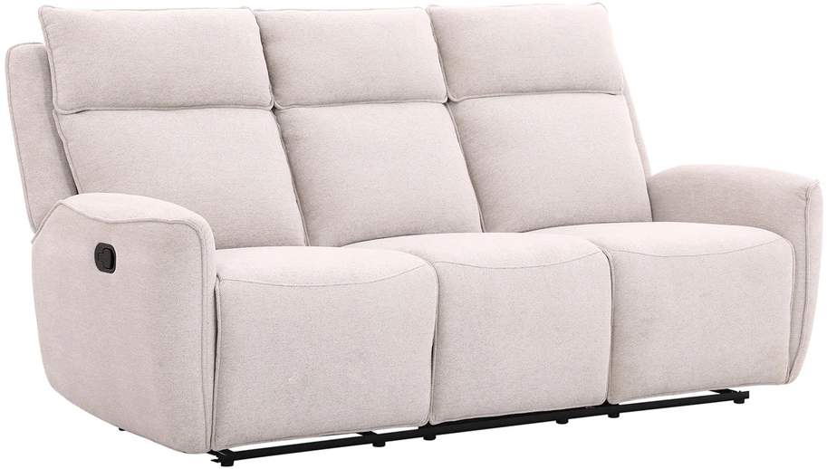 Home4You Trivietė sofa MAREN su rankiniu mechanizmu, smėlio spalvos