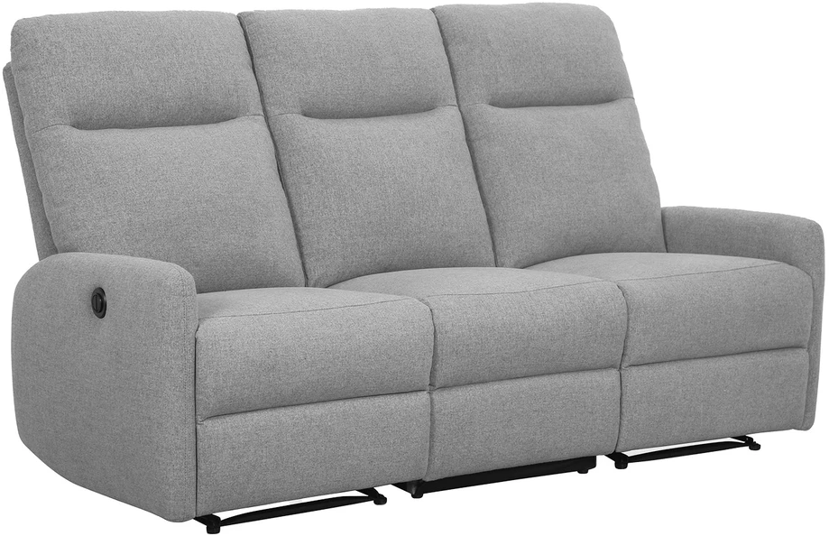Fotelis Home4You Atlošas sofa KATY 3-vietė, elektrinė, šviesiai pilka