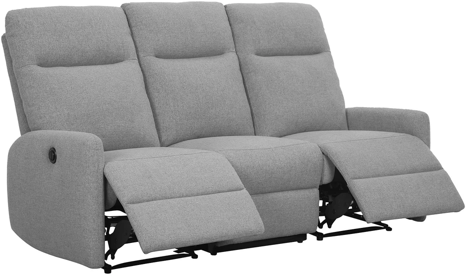 Fotelis Home4You Atlošas sofa KATY 3-vietė, elektrinė, šviesiai pilka