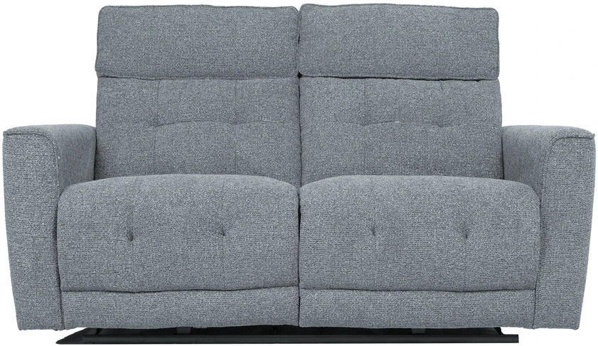 Home4You Dvivietė atlošiama sofa BOSCO su elektriniu mechanizmu, melsvai pilka