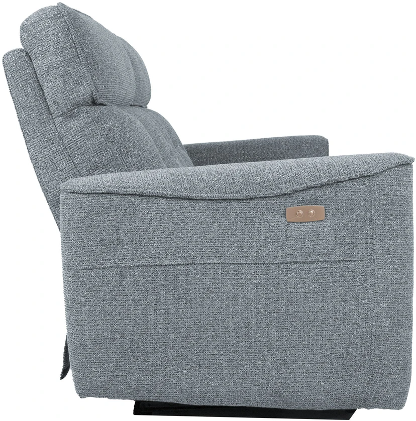 Home4You Dvivietė atlošiama sofa BOSCO su elektriniu mechanizmu, melsvai pilka