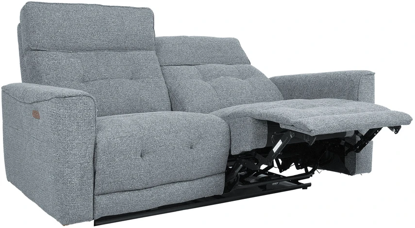 Home4You Dvivietė atlošiama sofa BOSCO su elektriniu mechanizmu, melsvai pilka
