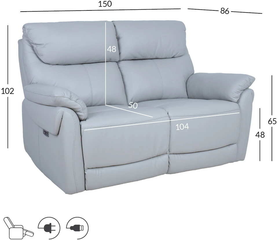 Home4You Sofa-reglaineris BOWEN Smėlio/Pilkšva spalva