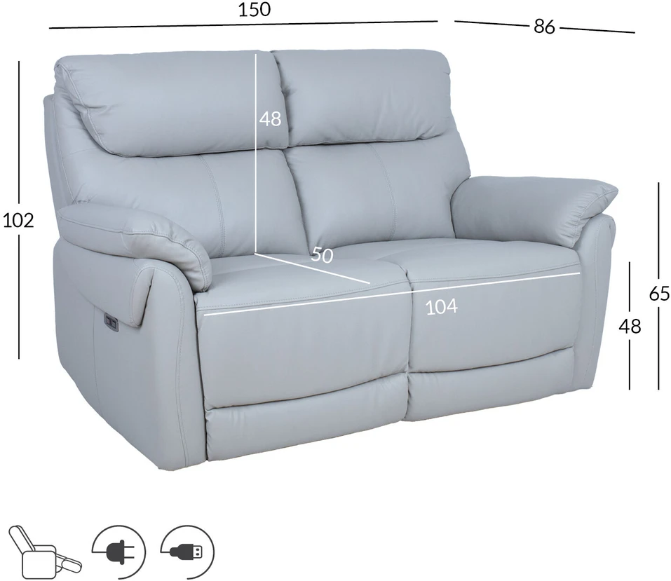 Home4You Sofa-reglaineris BOWEN Smėlio/Pilkšva spalva