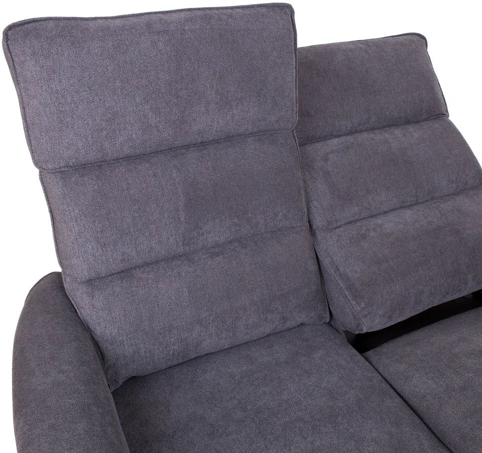 Fotelis Home4You Dvivietė sofa BOWERS su elektriniu mechanizmu, melsvai pilka