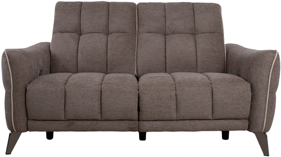 Home4You Sofa CATHY 2-vietė, elektrinė, šviesiai ruda
