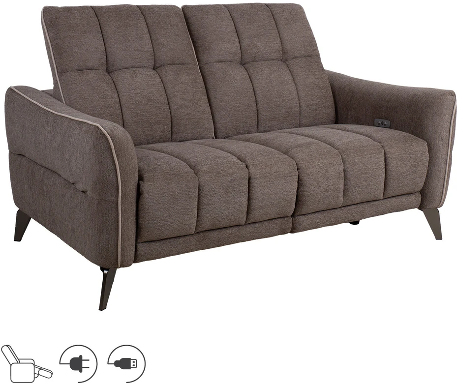 Home4You Sofa CATHY 2-vietė, elektrinė, šviesiai ruda