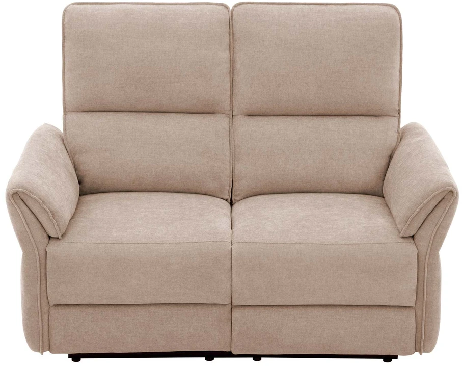 Home4You Atlošiama sofa DAMIKA 2 vietų su elektriniu mechanizmu, šviesiai ruda