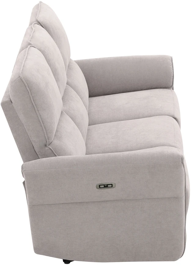 Home4You Sofa-reglaineris DAMIKA Trivietė Elektrinė Pilka