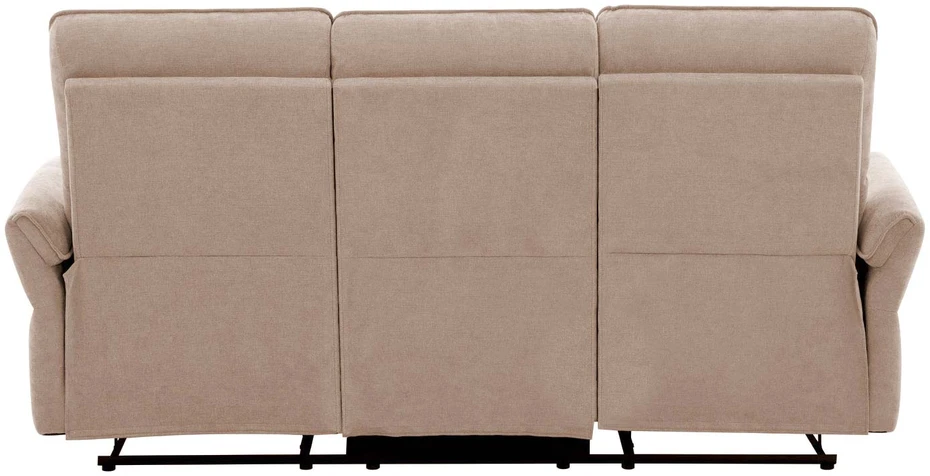 Home4You Atlošiama sofa DAMIKA, 3 vietų, su elektriniu mechanizmu, šviesiai ruda