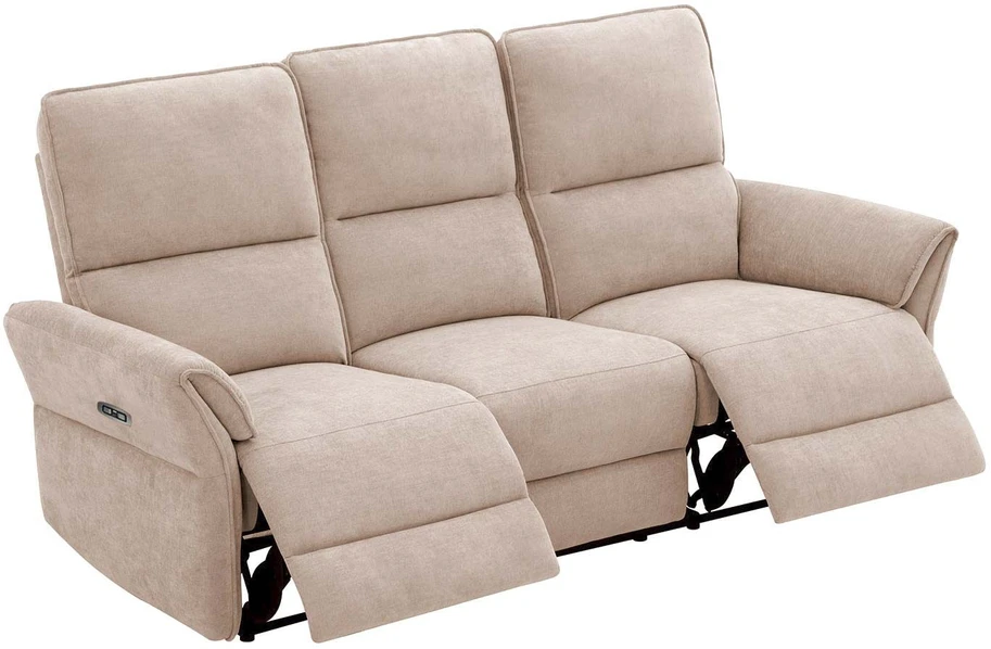Home4You Sofa-reglaineris DAMIKA Trivietė Šviesiai ruda