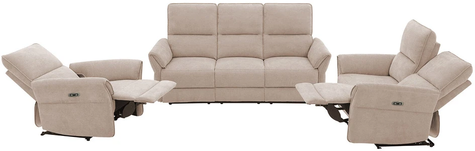 Home4You Sofa-reglaineris DAMIKA Trivietė Šviesiai ruda