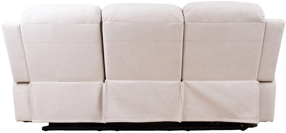 Home4You Trivietė atlošiama sofa FELICIA su elektriniu mechanizmu, natūrali balta