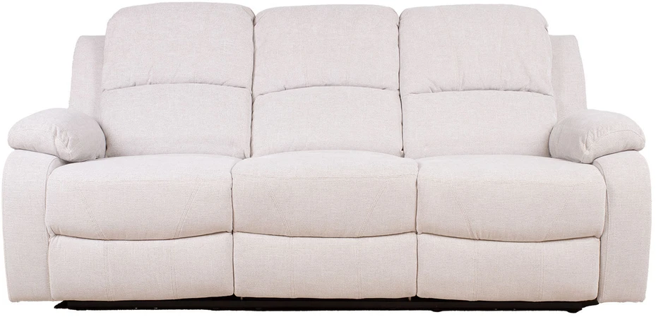 Home4You Trivietė atlošiama sofa FELICIA su elektriniu mechanizmu, natūrali balta