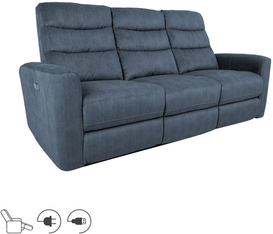 Home4You Sofa-reglaineris GASTON 3-vietų Mėlyna