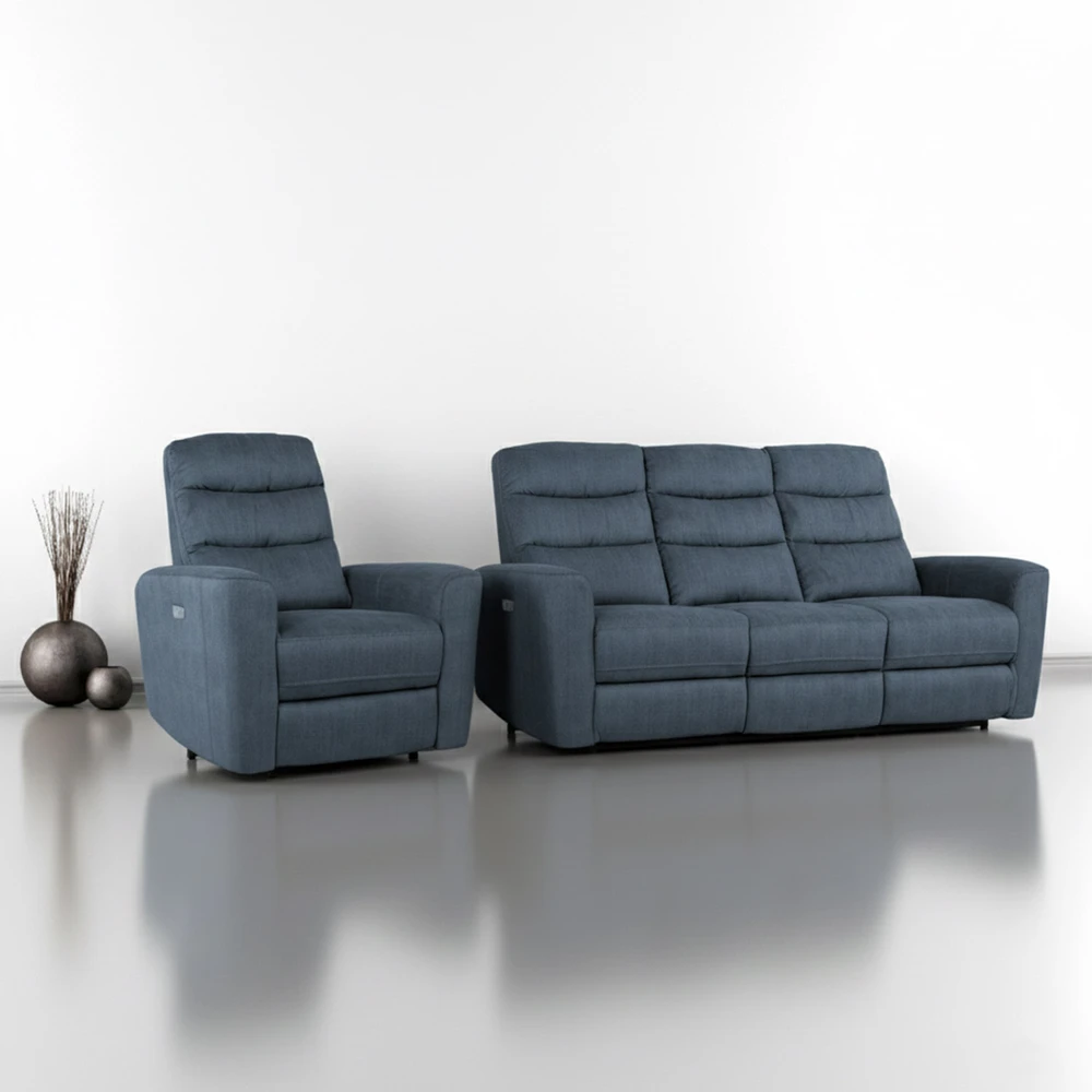 Home4You Sofa-reglaineris GASTON 3-vietų Mėlyna